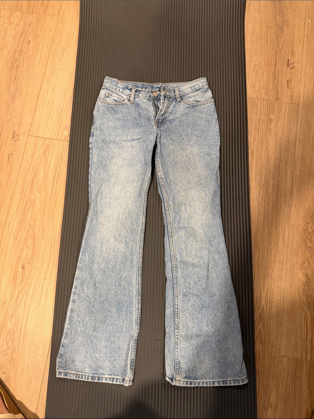 J. Galt Light Blue Women's Flare Jeans - Mid Rise Wide Leg
